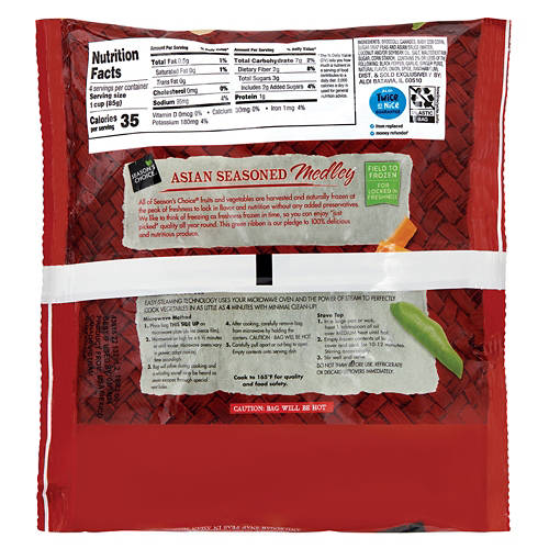 Season's Choice Steamable Frozen Asian Medley, 12 oz